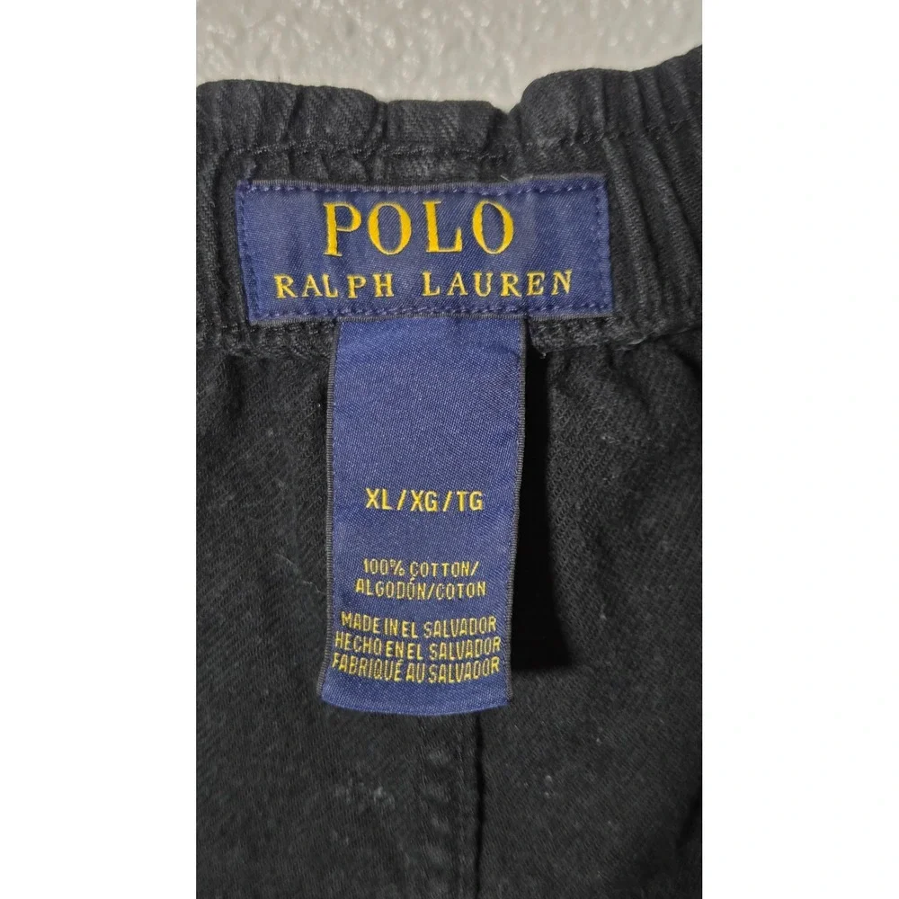 Polo Ralph Lauren Mens XL Black Cotton Lounge Pajama Pants Loungewear Sleepwear